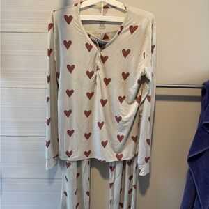 Forever french baby - adult bamboo pajama set XL queen of hearts